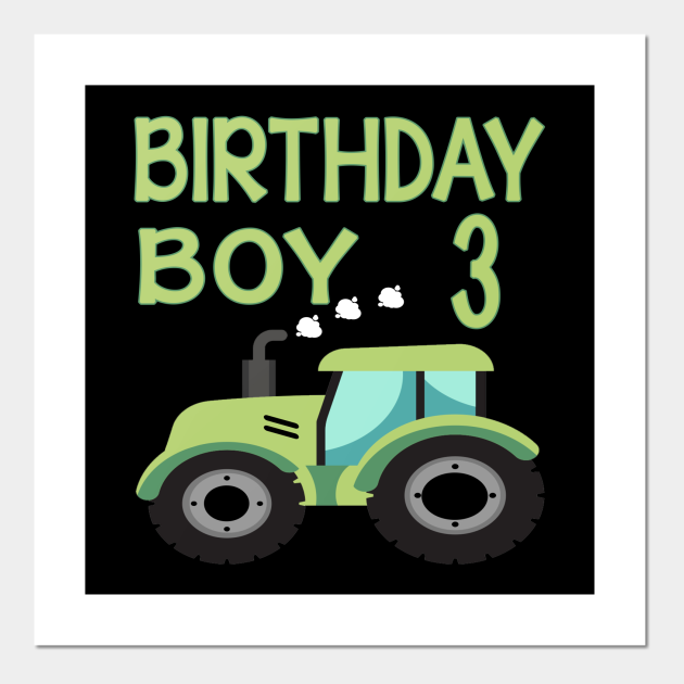 3rd Birthday Tractor Gift For Kids, Boy Kids 3rd Birthday Tractor